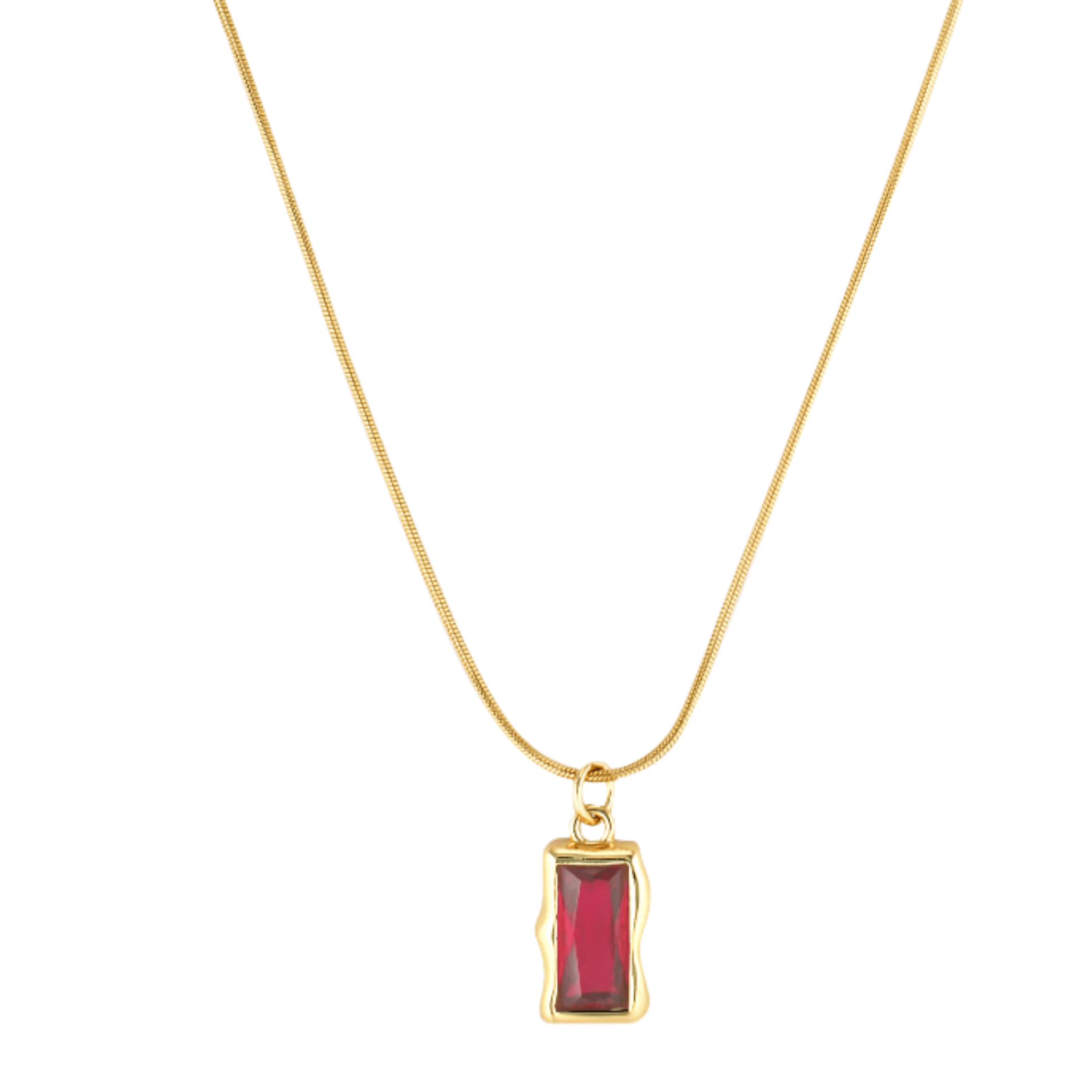 Red Birthstone Necklace