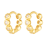 Gold Fredericia Huggies with sparkly zirconia stones