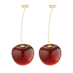 Cherry drop earrings in 18k gold fill