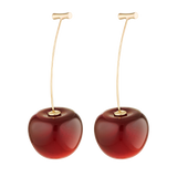 Cherry drop earrings in 18k gold fill