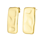 Organic shaped 18k gold ear studs 