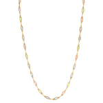 rainbow glass gem necklace thin style