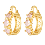 Gelato pink crystal hoop earrings 