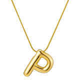 Alphabet letter necklace in letter P