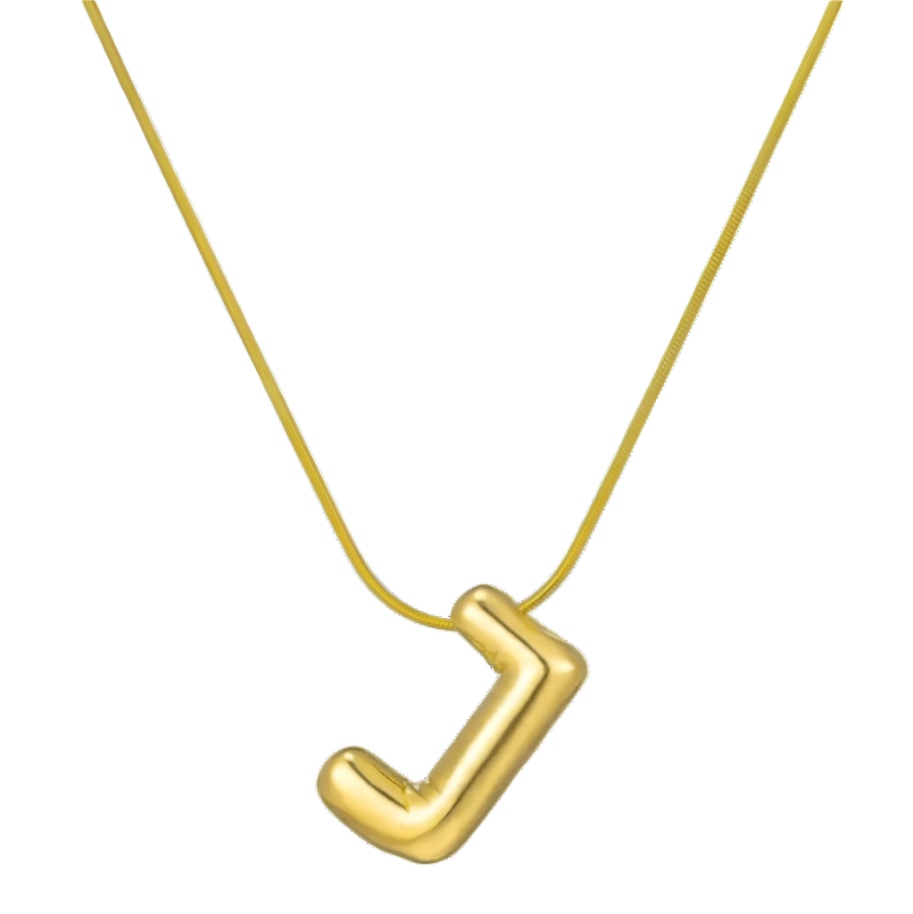 Letter J gold pendant 