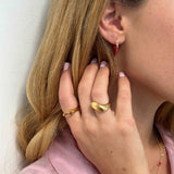 Wavy Ring in gold from Bixby Glazed Collection 