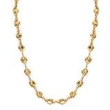 gold filled puffy mariner link necklace