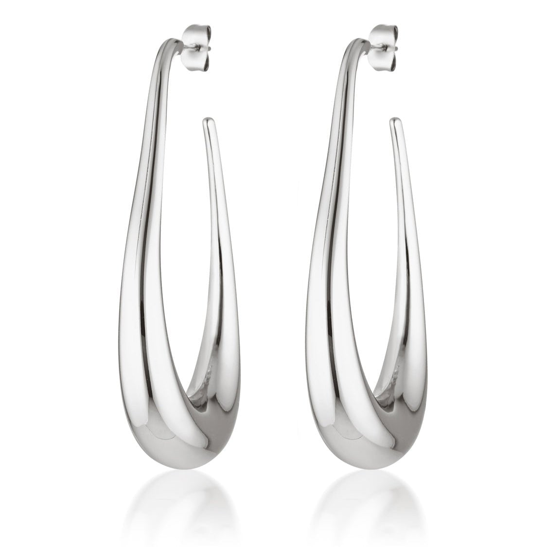 Silver Ruben Hoops 