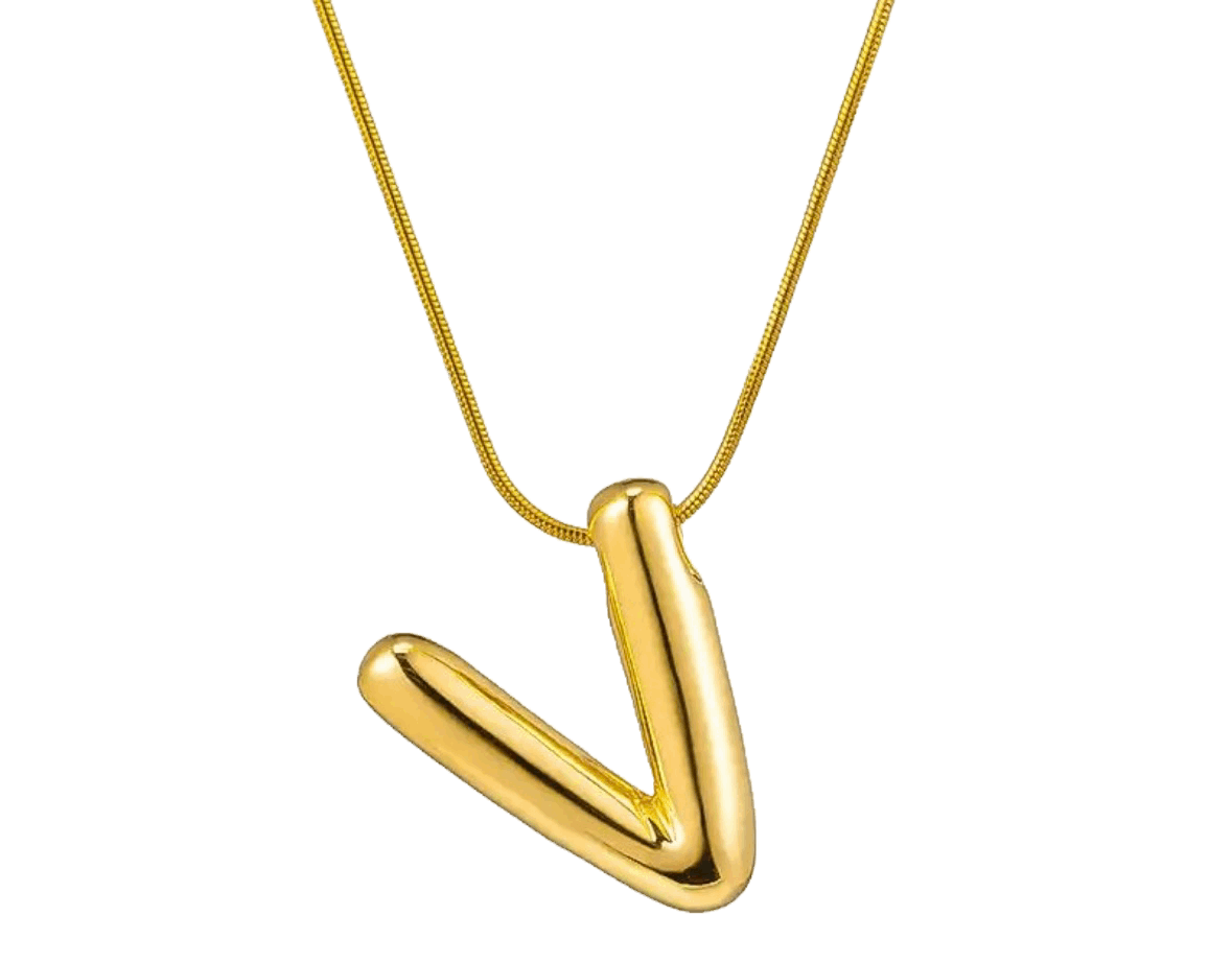 Gold Balloon Letter pendant 