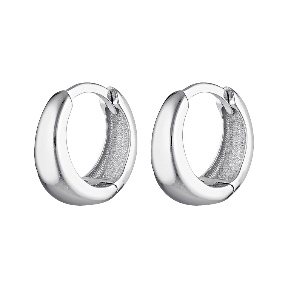 Sterling silver hoop Huggies 