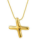 Gold fill Bubble Letter pendant necklace 