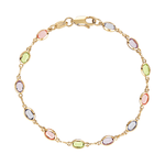 Pastel rainbow glass bracelet