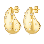 The Margarita Drop earrings. Teardrop shape with pearl feature