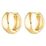 Rain Drop Hoops in gold