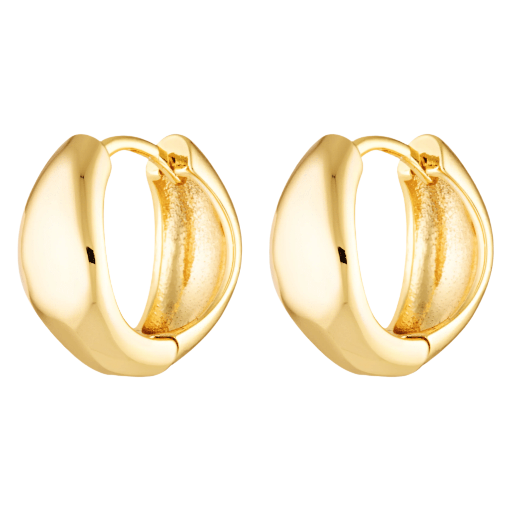 Rain Drop Hoops in gold