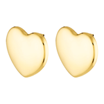 Beautiful puffy heart stud earrings