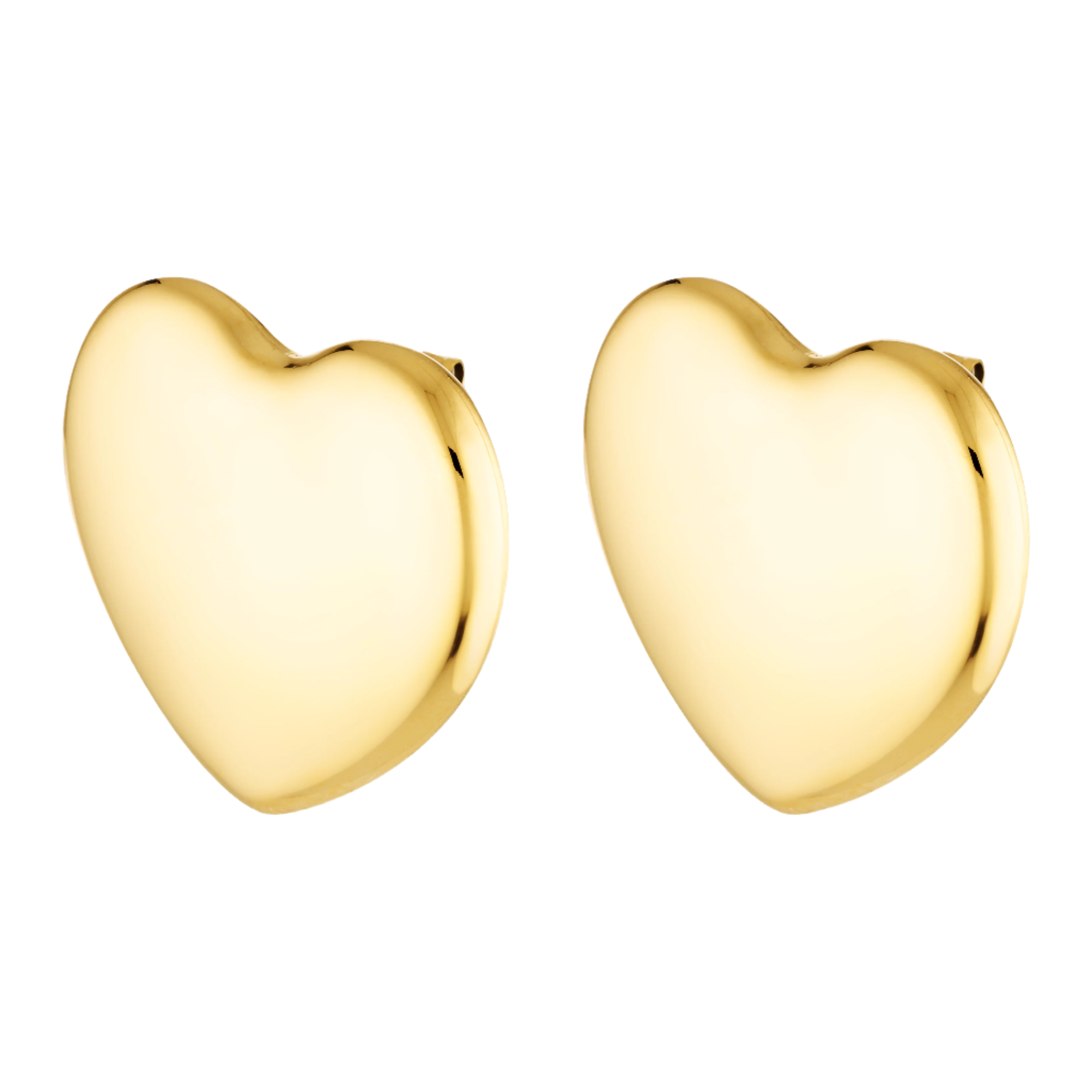 Beautiful puffy heart  studs