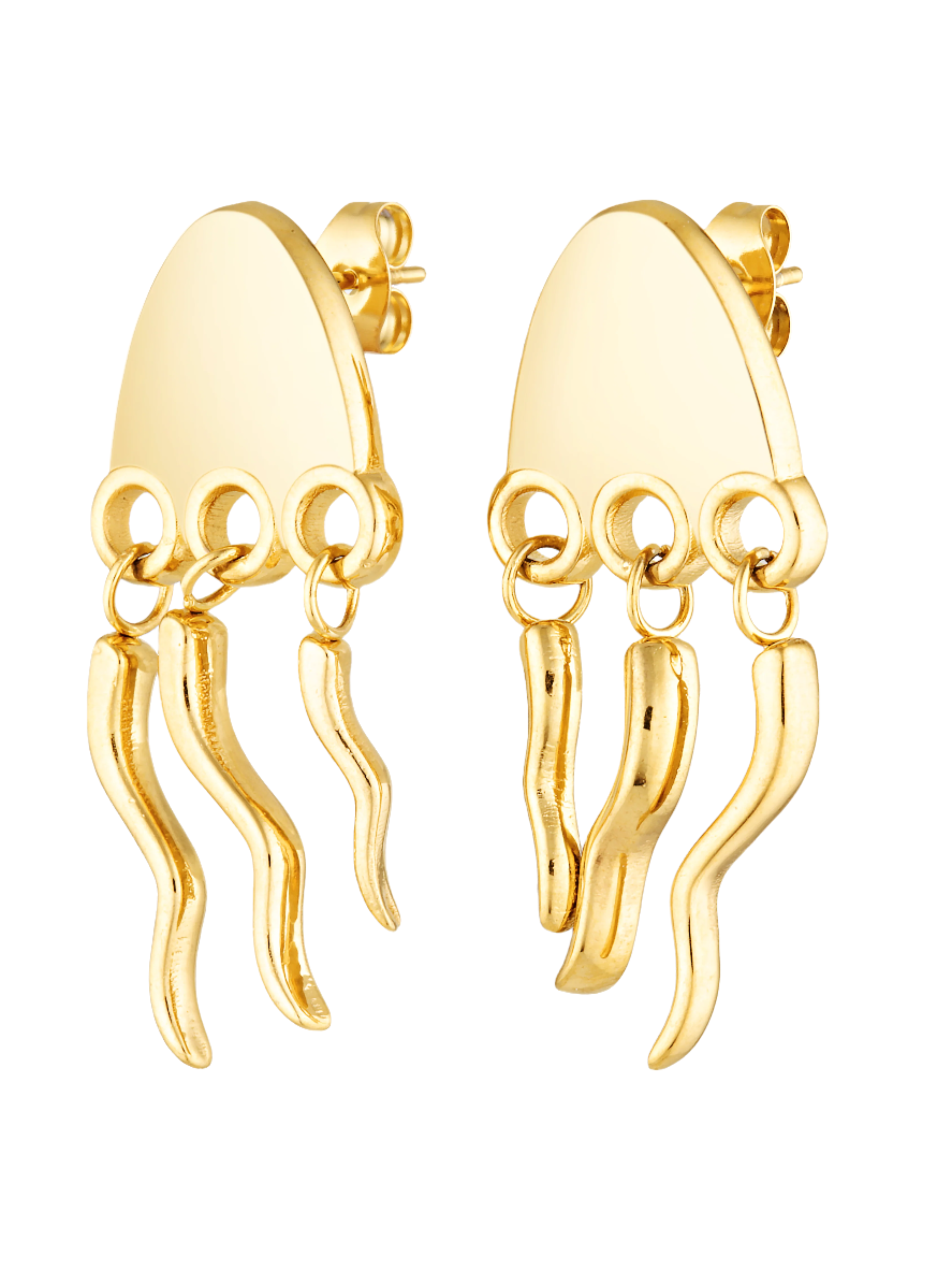 Jellyfish shaped earrings