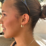 UGC photo of Gold vermeil lock shaped hoops