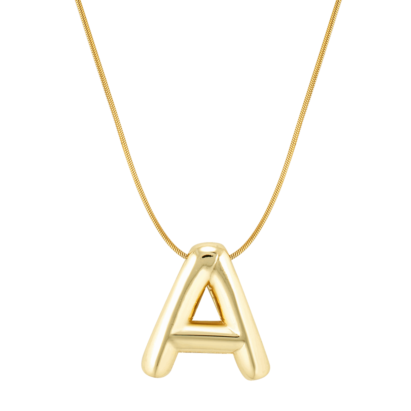 Big balloon shaped letter necklaces