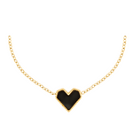 Black side of heart shaped necklace 