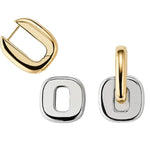 Mix and match earrings for two tone gold  and silver looks