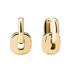 Funky geometric earrings with removable bottom section, in 18k Gold filled 