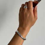 Liquid silver cuff