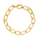 gold filled large chain link bracelet 