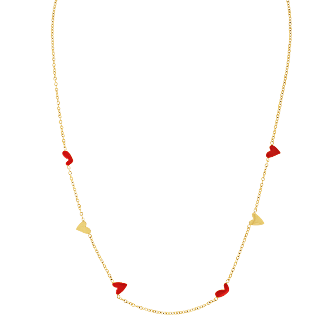 Dainty Red heart necklace 